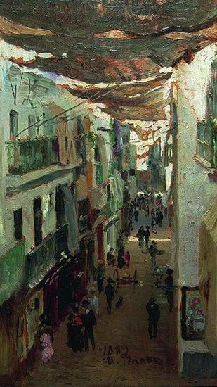 Ilya Repin Street of the Snakes in Seville oil painting image